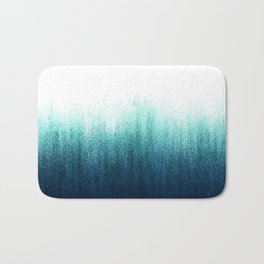 Teal Ombré Bath Mat | Chic, Modern, Gradient, Color, Abstract, Water, Ombre, Travel, Texture, Ocean 