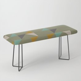 geometric mid century abstract Bench
