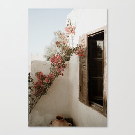 Colorful pastel flower wall | Travel photography print from Morocco | Framed art print Canvas Print