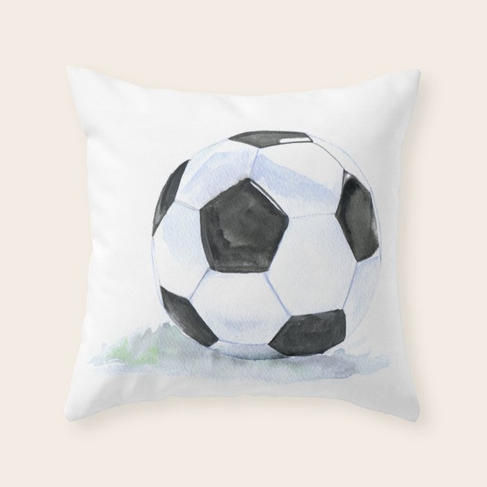 soccer throw pillow