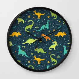 Dinosaur Space Adventure Wall Clock