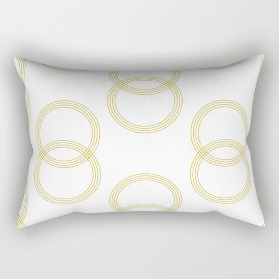 Simply Infinity Link Mod Yellow and White Rectangular Pillow