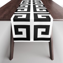 Greek Key (White & Black Pattern) Table Runner | Pattern, Mediterranean, Luxury, Meander, Greek, Romans, Labyrinths, Meandros, Style, Key 
