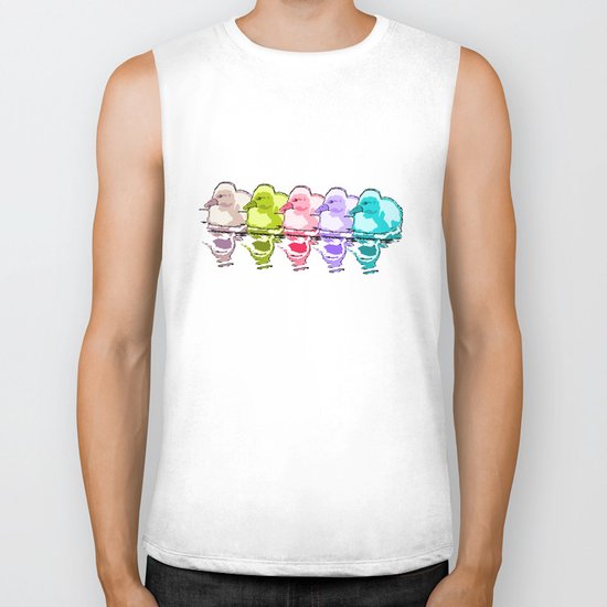 Baby Swans Biker Tank