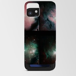galaxy nebula visible vs infared pink seafoam iPhone Card Case