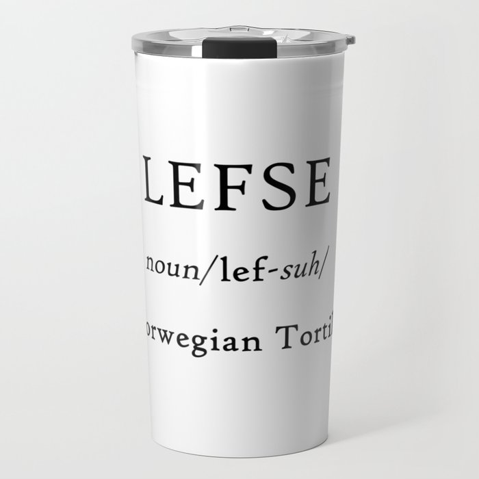 Lefse Definition Norwegian Tortilla Humorous Travel Mug