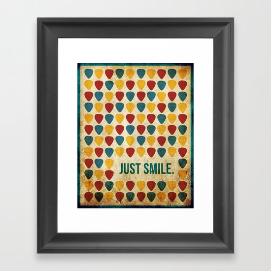 Just Smile. Framed Art Print