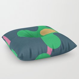Colorful Abstract Flower Floor Pillow