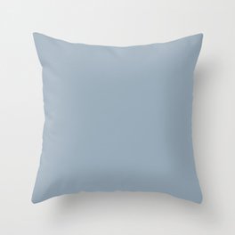 Narrative Dark Pastel Blue Gray Solid Color Pairs To Sherwin Williams Aleutian SW 6241 2021 Throw Pillow