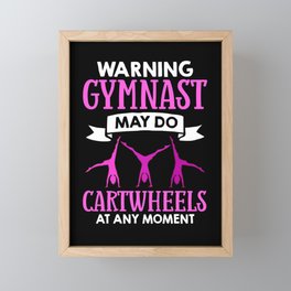 Cartwheel Gymnastic Cartwheeling Athletes Gymnast Framed Mini Art Print