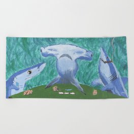 Card Sharks Beach Towel
