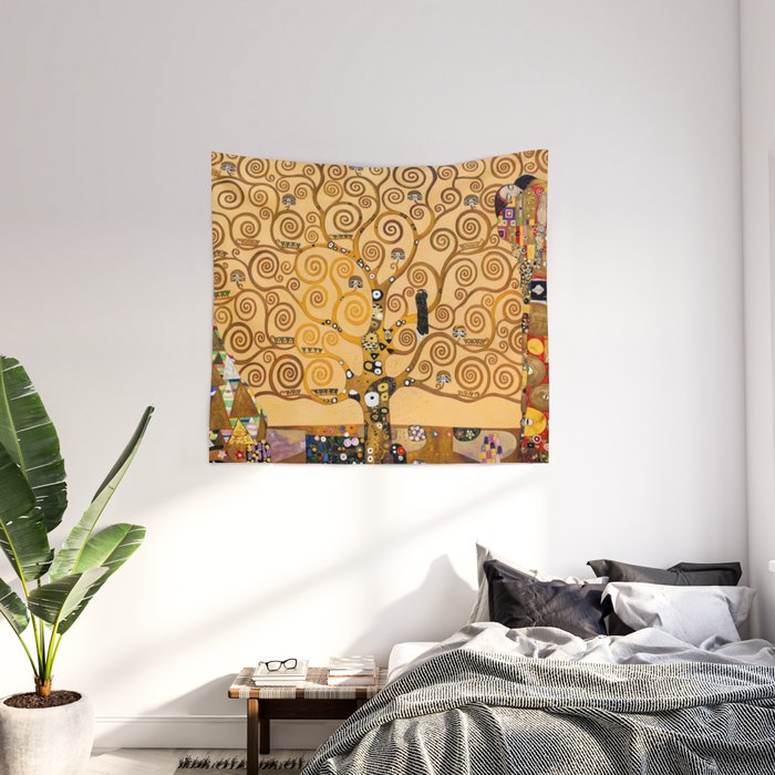 Klimt tree store of life tapestry