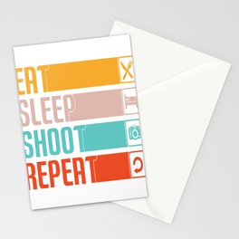 Eat Sleep Shoot Repeat Photographer Stationery Card
