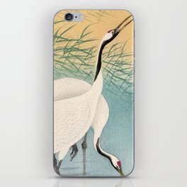 Two Cranes, 1936 by Ohara Koson iPhone Skin