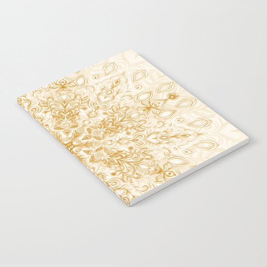 Sepia Snowflake Doodle Notebook