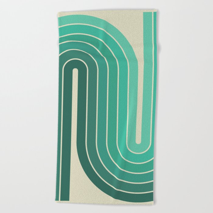 Retro Geometric Double Arch Gradated Design 621 Beach Towel