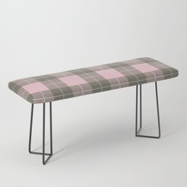 Pink and grey gingham checked Bench