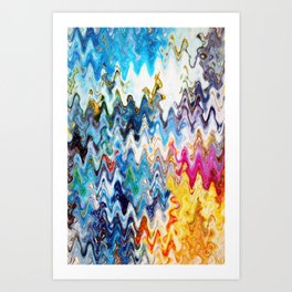 Liquid Paint Abstraction With Acrylic Paint Art Print