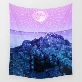 Strawberry blue moon Wall Tapestry