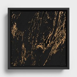 Amazing Gold Marble Design Framed Canvas