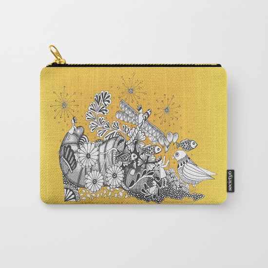 Kids World of Sunshine a Zentangle Illustration Carry-All Pouch