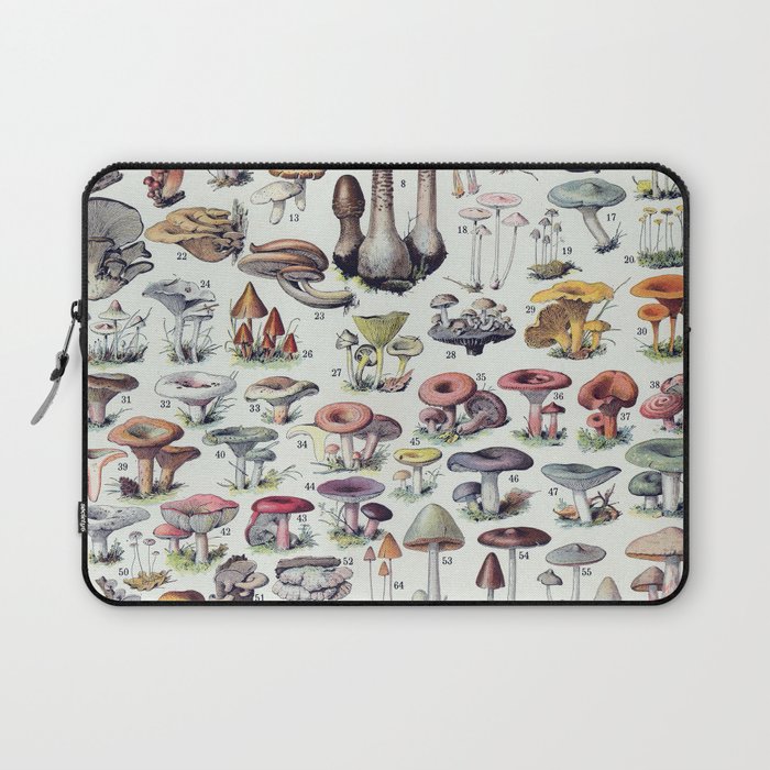 Vintage Mushrooms Poster 2 - Adolphe Millot Laptop Sleeve