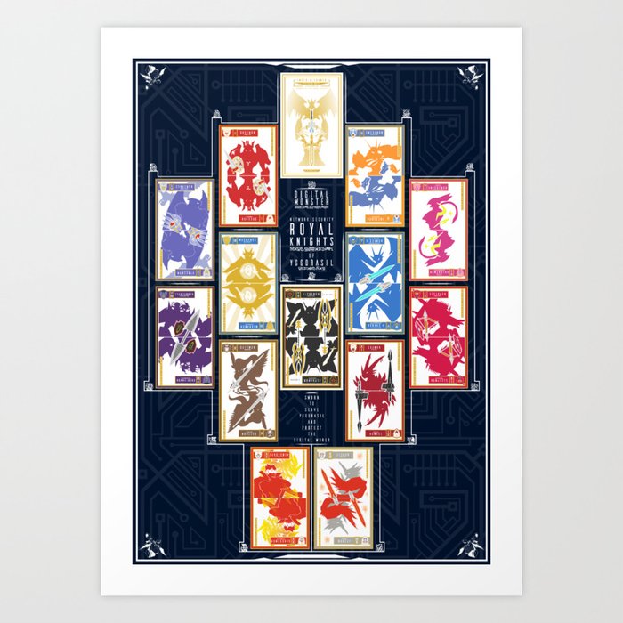 Knights of Yggdrasil | Royal Knights Card Set (Digimon) Art Print