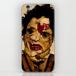 Leather face (AI generated) iPhone Skin
