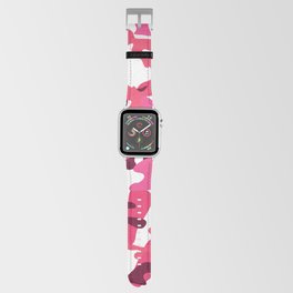Pink Wavy Grunge Pattern Apple Watch Band