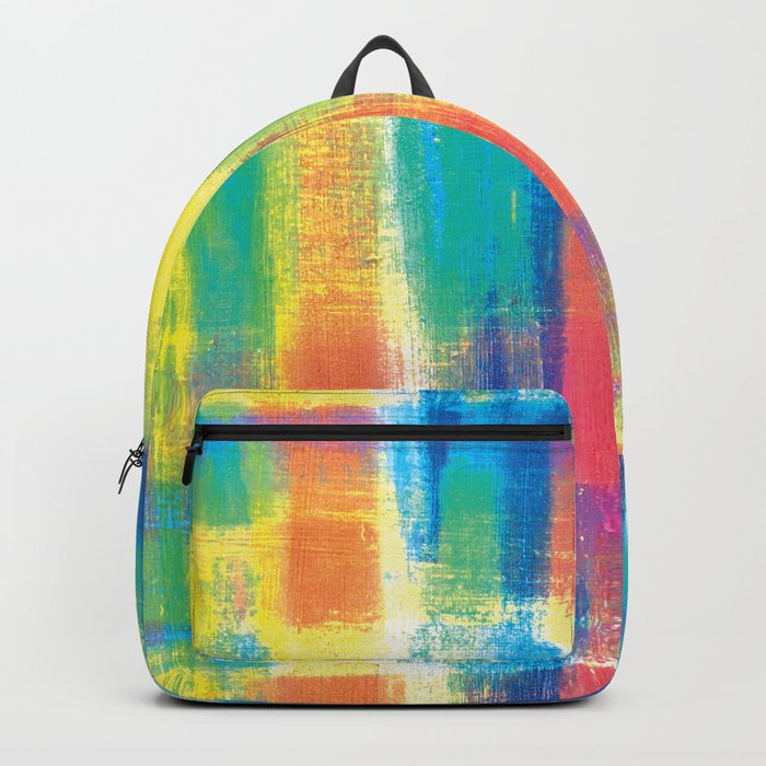 Rainbow Plaid Backpack