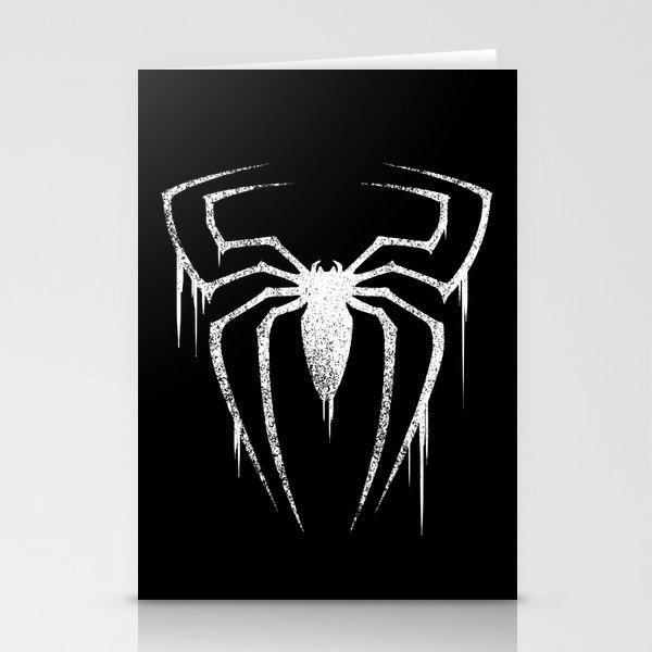 White Spider Symbol Stationery Cards