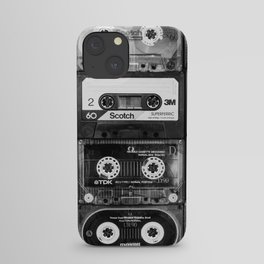 Something Nostalgic - black and white #decor #society6 #buyart iPhone Case