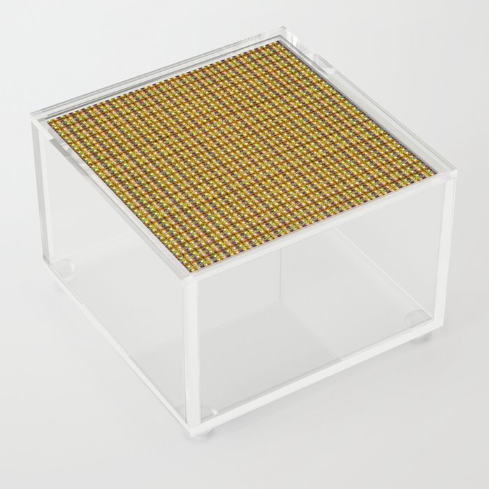 abstract texture, colored plaid pattern, retro tartan background, geometric gingham illustration Acrylic Box