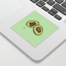 Tortoise Avocado Sticker