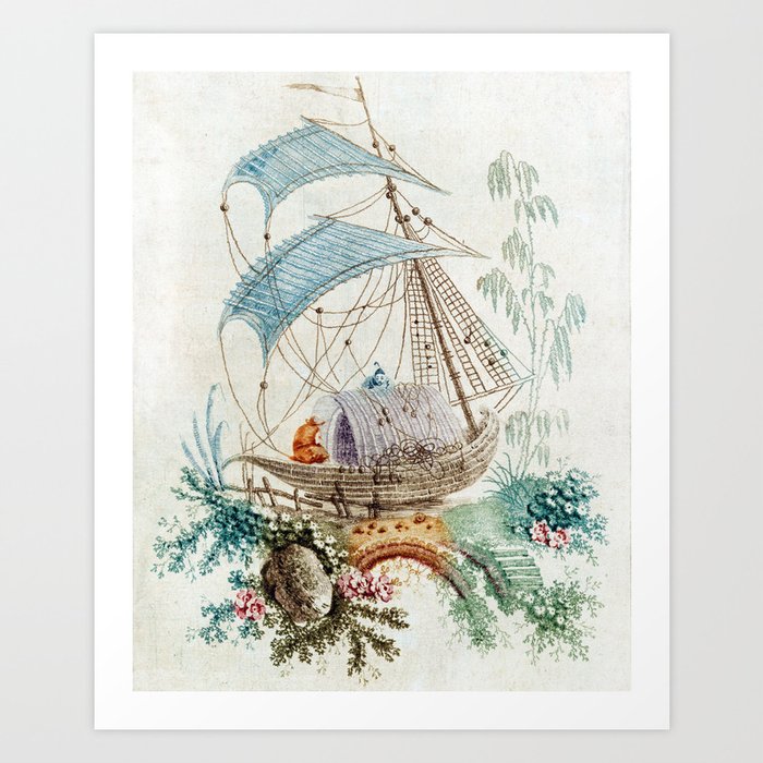 Chinoiserie Embroidery Art Print