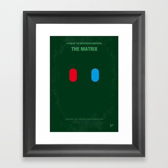 No093 My The Matrix minimal movie poster Framed Art Print