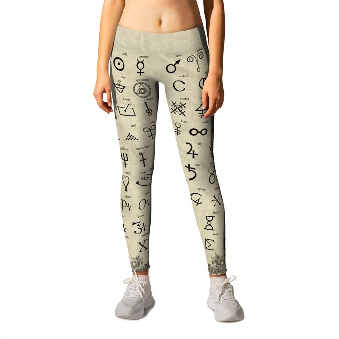 The Alchemical Table of Symbols Leggings