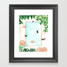 Pool Day Framed Art Print