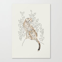 Painted Cheetah Canvas Print