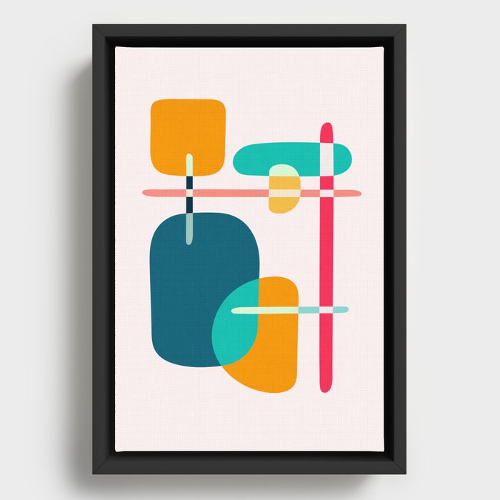 Minimalist Abstract Shapes II Framed Canvas