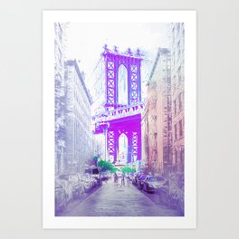Brooklyn Bridge view  Art Print