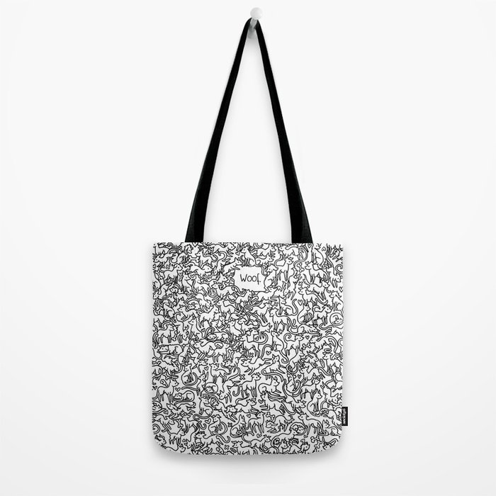 Woof Tote Bag by barkerandpaws | Society6