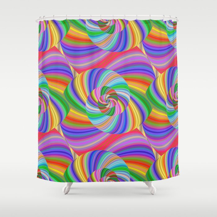 Color spiral pattern Shower Curtain by Mandala Magic by David Zydd ...