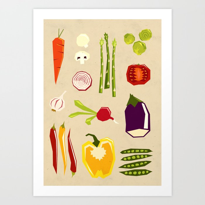 Discover the motif VEGETABLES by Yetiland as a print at TOPPOSTER