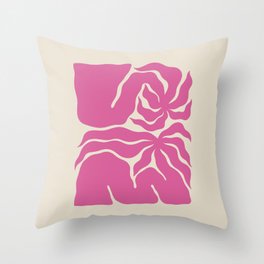 Los Feliz Throw Pillow | Curated, Graphicdesign, Palmtree, Retro, Vintage, Modern, Matisse, Scandinavian, Scandi, Pink 