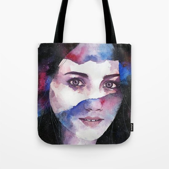 Tonight I gaze at the stars Tote Bag