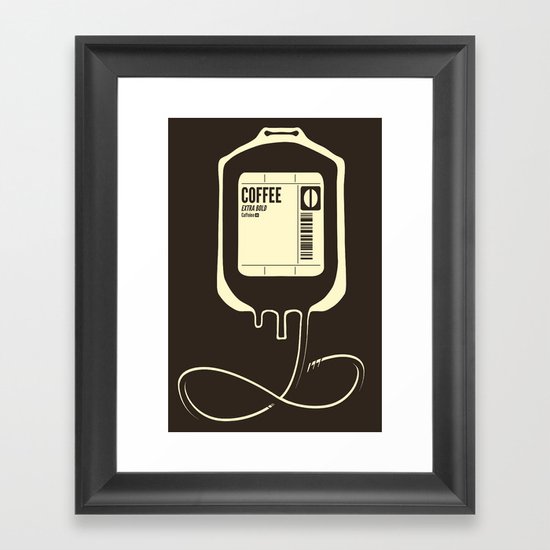 Coffee Transfusion Framed Art Print