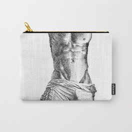 Nate NoodDood Carry-All Pouch | Continuousline, Queer, Gay, Pride, Caleleroy, Nakedman, Ink Pen, Pattern, Lgbtq, Dotwork 