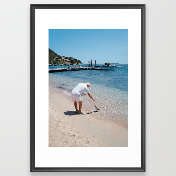 Old Man & The Sea Framed Art Print