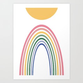 Rainbow Sun  Art Print